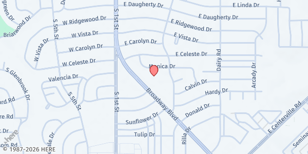 Map showing Redeemed Christian Church of God - Bread Of Life at 2700 Broadway Blvd., Garland, TX