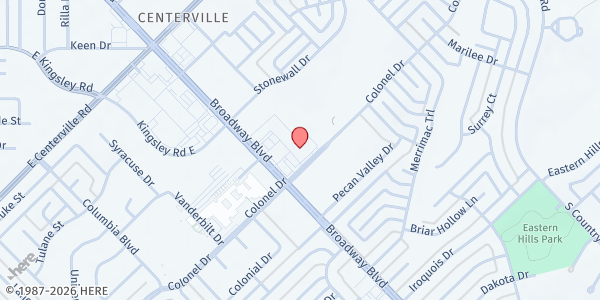 Map showing Sonyas Helping Hands at 3342 Broadway Blvd, Garland, TX