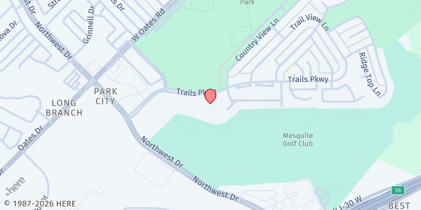 Map showing St. Michael the Archangel Catholic Church at 950 Trails Pkwy., Garland, TX