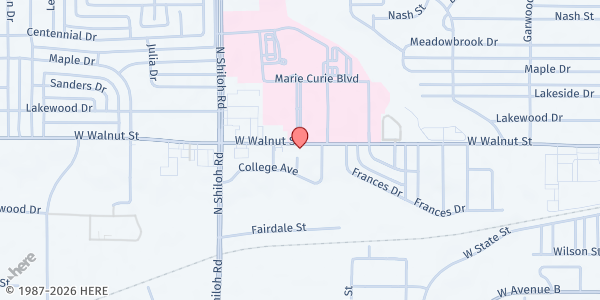 Map showing VAMAS Food Distribution Center at 2300 W. Walnut St., Garland, TX
