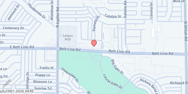 Map showing Vietnamese Senior Association at 3221 Belt Line Rd, Garland, TX
