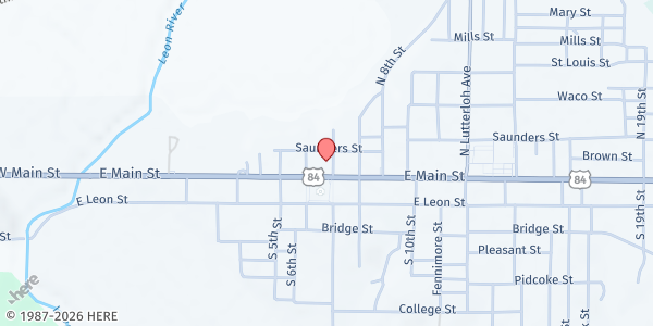 Map showing Gatesville Care Center at 105 N. 7th. St., Gatesville, TX