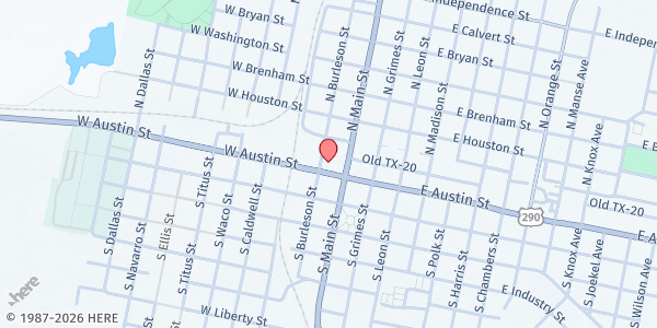 Map showing Combined Community Action - Giddings at 165 W. Austin St., Giddings, TX
