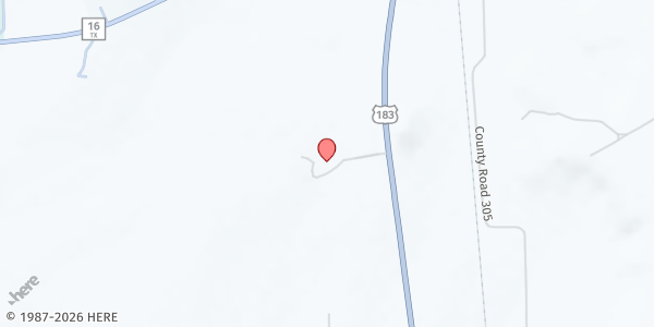 Map showing Goldthwaite Mobile Pantry at 88 US 183 S, Goldthwaite, TX