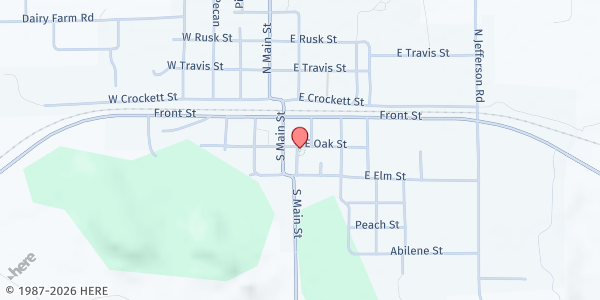 Map showing Gordon UMC Community Food Pantry at 211 S. Main St., Gordon, TX