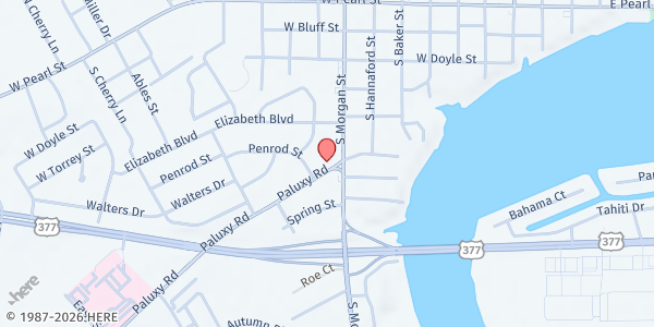 Map showing Joseph's Locker at 708 Paluxy Rd., Granbury, TX