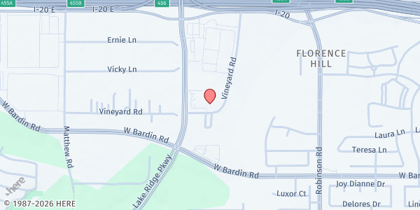 Map showing Grand Prairie SDA at 4202 Vineyard Rd, Grand Prairie, TX