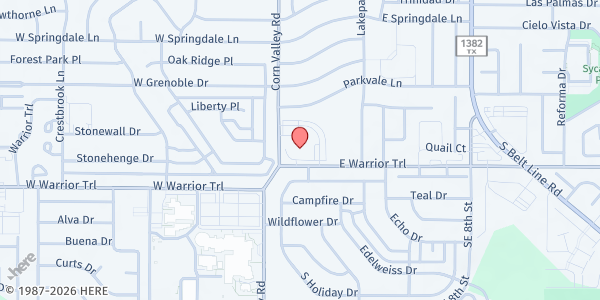 Map showing St. Michael the Archangel Church at 2910 Corn Valley Rd., Grand Prairie, TX