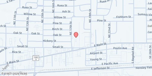 Map showing SVDP Immaculate Conception at 400 NE 17th St, Grand Prairie, TX