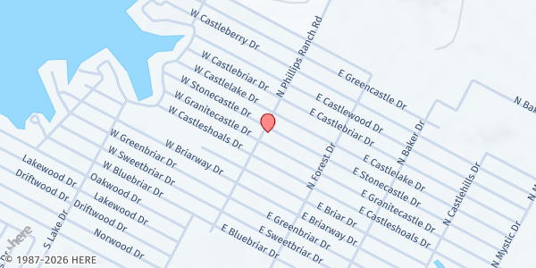 Map showing Joseph's Food Pantry at 706 N. Phillips Ranch Rd., Granite Shoals, TX