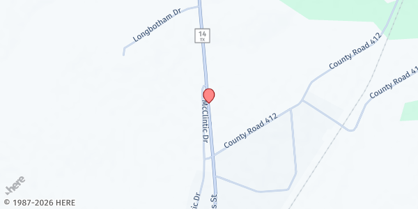 Map showing Church on the Rock - Fishes and Loaves at 1470 TX-14, Groesbeck, TX