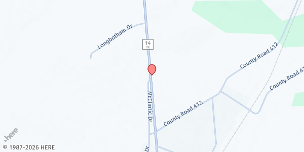 Map showing Fishes & Loaves at 1470 TX-14 N., Groesbeck, TX