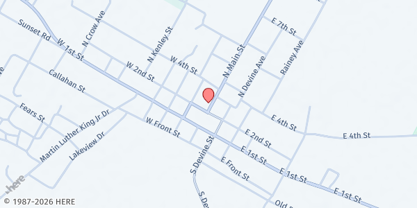 Map showing Ladies In Action at 129 N Main St, Groveton, TX