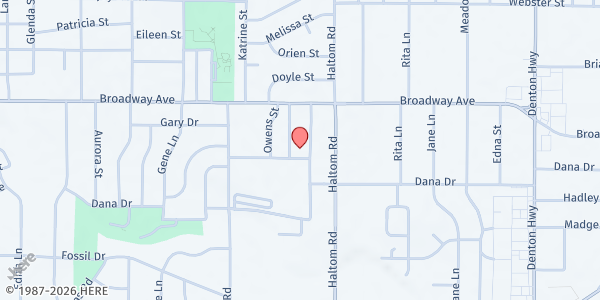 Map showing Haltom City Senior Center at 3201 Friendly Ln., Haltom City, TX