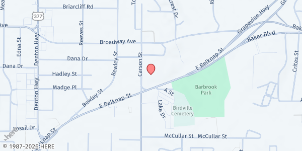 Map showing REFRESH-CEC Mobile at 6108 Broadway Ave, Haltom City, TX