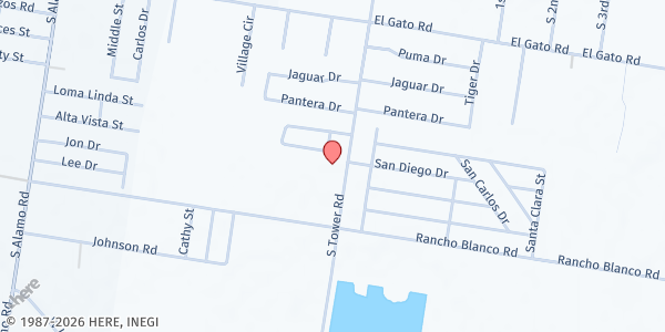 Map showing ARISE Adelante- Hargill at 29222 FM493, Hargill, TX