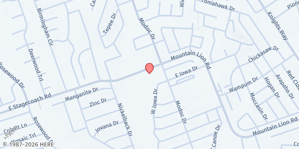 Map showing Armed Services YMCA Killeen - Harker Heights Wellness Center at 110 Mountain Lion Rd., Harker Heights, TX