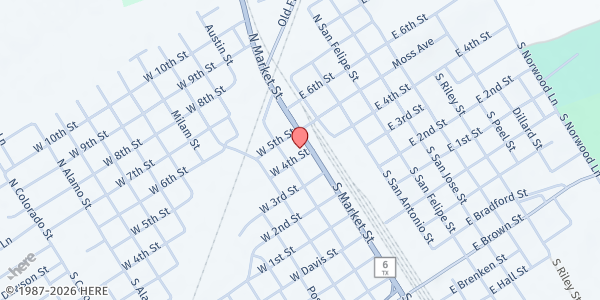 Map showing Call for Help at 110 W. Fourth St., Hearne, TX