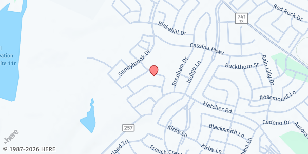 Map showing Divine Summit of Worship Church at 3309 Agate Trl, Heartland, TX