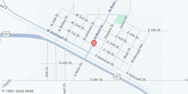 Map showing Hedley Senior Citizens at 112 Main, Hedley, TX