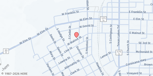 Map showing Believers Christian Cathedral Mobile at 220 Duncan St., Hillsboro, TX