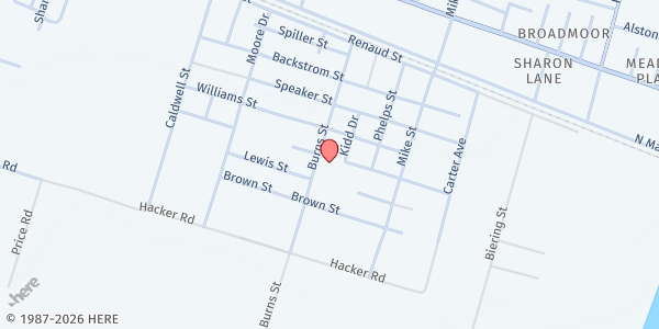 Map showing Strong Tower Ministry at 7801 Burns Street, Hitchcock, TX