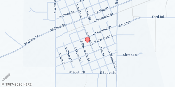 Map showing Harvest Food Ministries at 208 S Main St, Holliday, TX