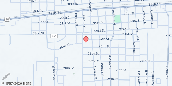 Map showing First Baptist Church of Hondo at 2400 Avenue P, Hondo, TX