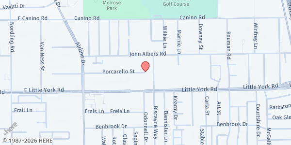 Map showing Assumption Catholic Church - St. Vincent de Paul at 901 Roselane St., Houston, TX