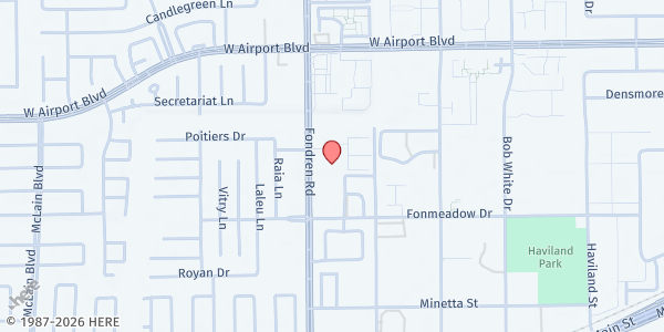 Map showing Bethel's Heavenly Hands at 12525 Fondren Rd, Ste M, Houston, TX