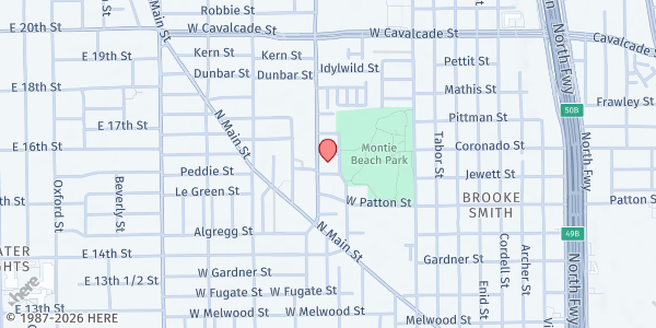 Map showing Boys & Girls Clubs of Greater Houston at 1520 Airline, Houston, TX