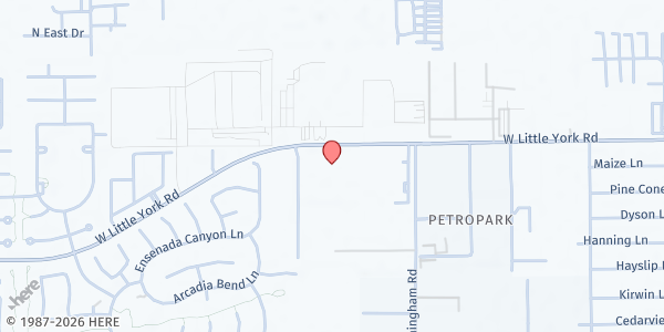 Map showing Breakthrough Harvest Church at 5630 N. Eldridge Pkwy., Houston, TX