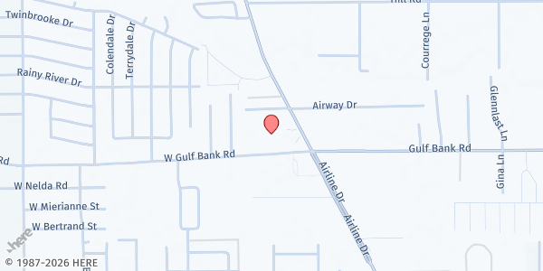 Map showing Cathedral of Saint Matthew - Food Pantry at 9101 Airline Dr., Houston, TX