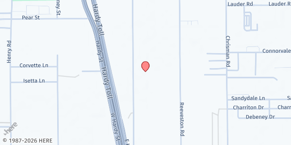 Map showing Centro Cristiano Fe y Restauracion at 13332 Luthe Rd., Houston, TX