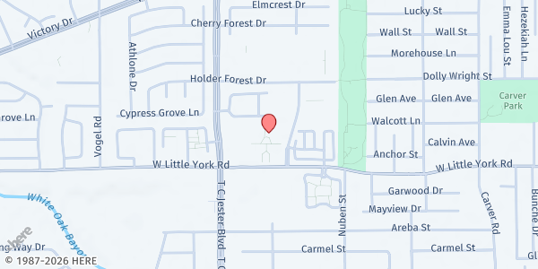 Map showing Chelsea Senior Community at 3230 W. Little York Rd., Houston, TX