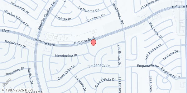 Map showing Christ The King Episcopal Church at 15325 Bellaire Blvd., Houston, TX