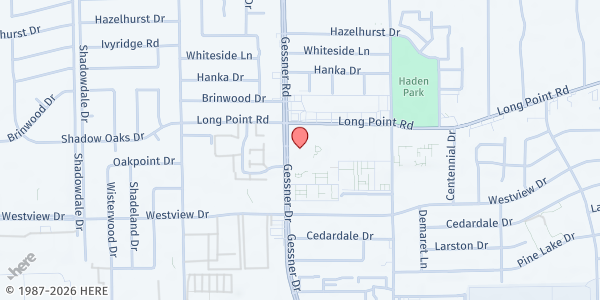 Map showing Fair Haven Food Pantry (Chapelwood UMC) at 1330 Gessner Rd, Houston, TX