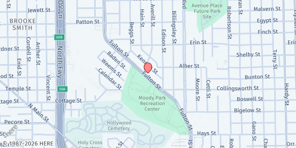 Map showing Fulton Gardens Apartments at 3724 Fulton St, Houston, TX