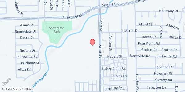 Map showing Greater Grace Outreach Church - Bread of Life Food Pantry at 3225 W. Orem Dr., Houston, TX