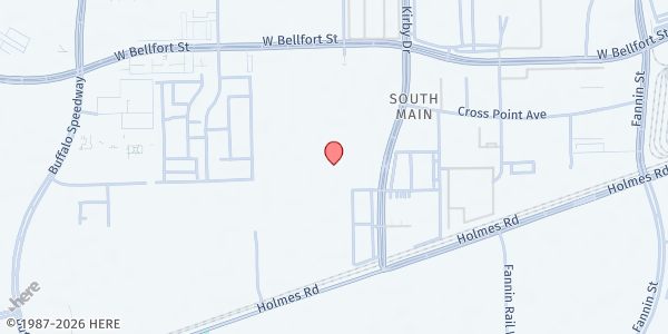 Map showing GSSCA (Gulf Coast Community Services Association) at 9320 Kirby Dr., Houston, TX
