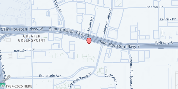 Map showing Helping Hands to the Community at 600 Kenrick St, Ste C16, Houston, TX