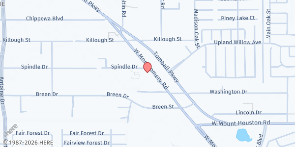 Map showing Houston Scrap Metal Recycle Center Food Pantry at 11801 W. Montgomery Rd. B, Houston, TX