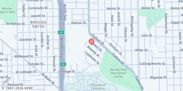 Map showing ICNA Relief Houston at 4021 Baden St., Houston, TX