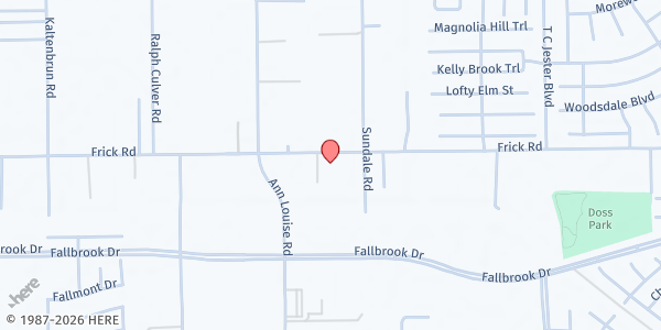 Map showing Iglesia Fuente De Vida at 3125 Frick Rd., Houston, TX