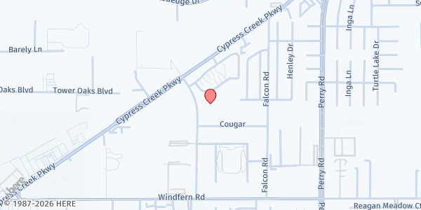 Map showing Iglesia Trinidad at 11602 Bobcat Rd, Houston, TX