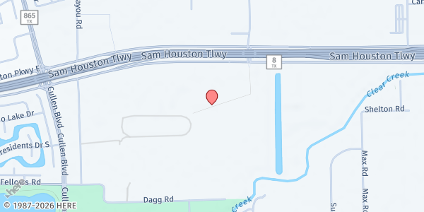 Map showing IPC Hebron at 4660 S. Sam Houston Pkwy. E., Houston, TX