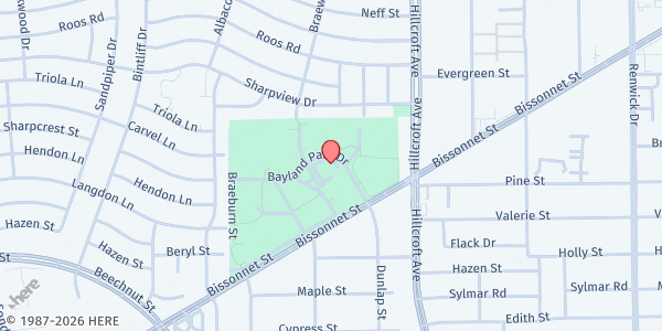 Map showing La Tiendita - Tejano Center (Bissonnet Campus) at 6400 Bissonnet St, Houston, TX