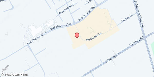 Map showing Lone Star College - North Harris Cat 5 Cupboard at 2700 W. W. Thorne Dr., Houston, TX