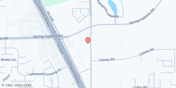 Map showing Pilgrim Branch Missionary Baptist Church at 16813 Hufsmith - Kohrville Rd., Houston, TX