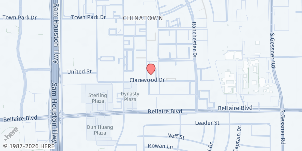 Map showing Sunshine Community Center at 6501 Westline Dr., Houston, TX